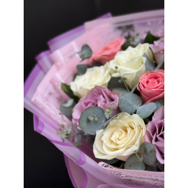 15 RENKLİ GÜL BUKETİ